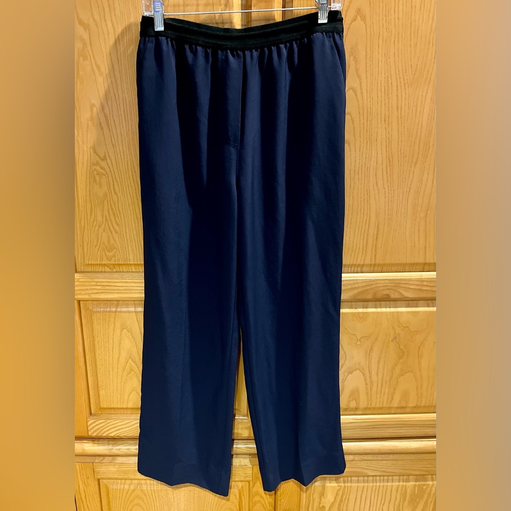 DKNY Pure Navy Blue Wide-Leg Pull On Lounge Pants Size Small